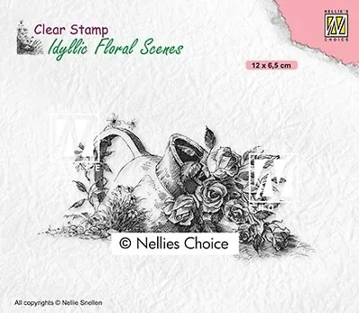 £4.85 • Buy Nellie Snellen NELLIE'S CHOICE Clear Stamps IDYLLIC FLORAL SCENES IFS
