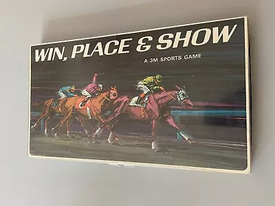 Vintage Win Place & Show Horse Racing Game 3M Sports 1966 Incomplete • $19.99