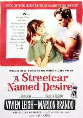 Marlon Brando Streetcar Named Desire Movie Poster Print 17 X 12 Reproduction • $16.95