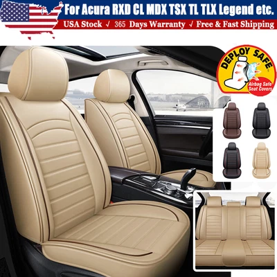 $169.83 • Buy For Acura Car 2/5 Seat Covers Premium PU Leather Full Set Front & Rear Cushions