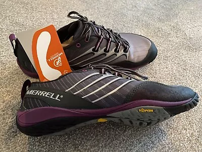 MERRELL Women's Barefoot Lithe Glove Dark Shadow Running Trail Shoes UK Size 7 • £35