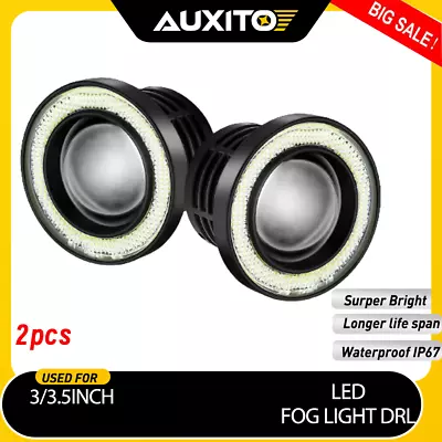 AUXITO 3 /3.5'' Universal Halo Ring Angel Eyes LED Fog Light Projector  2pcs Set • $19.99