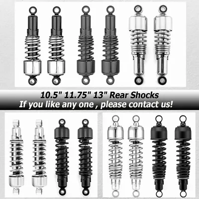 Black Chrome Rear Shocks For Harley Touring Road King Electra Street Glide 1980+ • $79.99