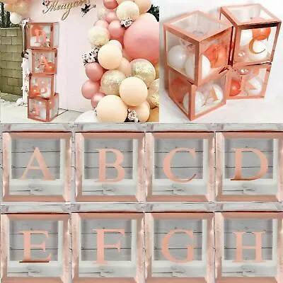 £1.20 • Buy 12  Baby Shower Boxs Box Letter Transparent Boxes Wedding Party Decoration Love