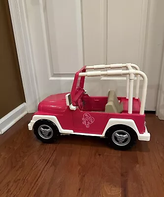 🚘 Our Generation OG Girl Pink 4x4 Jeep Car For American Girl 18” Doll EXCELLENT • $42.50