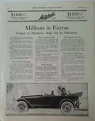 1917 Mitchell Six Motor Car Racine Wisconsin Vintage Automobile Ad • $14.99