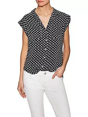 JACHS Girlfriend Women's Quinn Cap Sleeve Button Down Blouse - F32 • $12.05