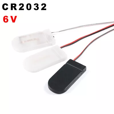 2 Cell CR2032 6V Button Coin Battery Holder Case Box With Wire/Cover/Switch • £1.19