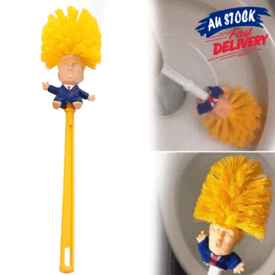 $10.66 • Buy Donald Trump Bowl Toilet Brush Gag Gift Hand Made Home Cleaner Brush Gift Toy AU