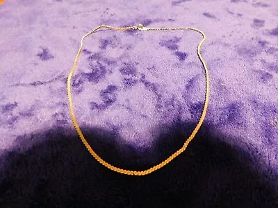£5.99 • Buy Gold Tone Flat Small Snake Chain 16 