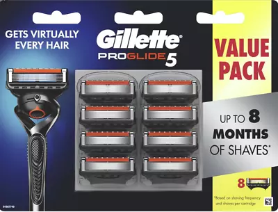 $22.95 • Buy Gillette Proglide 5 Razor Blades 8 Pack Made In Germany  New & Sealed  FREE POST