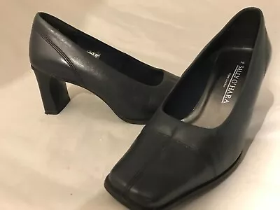 SALLY O'HARA Shoes 3 36 Navy  Leather Court Heels Women New • £29.99