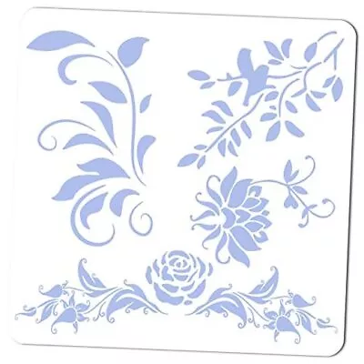  Large Stencil Flowers Stencils For Painting On Wood 12x12 Inch Rose Vines • $13.03