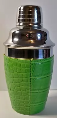 Faux Green Alligator Faux Leather Wrapped Mini Cocktail Shaker • $13