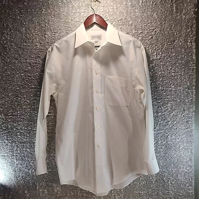 Yves Saint Laurent Men's Long Sleeve Dress Shirt White Size 15/ 32-33 • $23.99