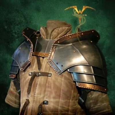 Metal Armor For LARP Collar And Shoulders For Men - Made Of Steel • $159