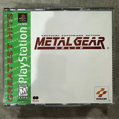 Metal Gear Solid Tactical Espionage Action (Sony PlayStation 1 1999) CIB 2 Disc • $12.95