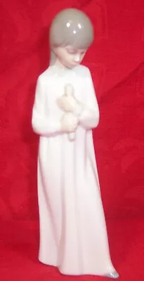 Vintage ZAPHIR By LLADRO Spain Porcelain  Girl Holding Candle  7 5/8  Figurine • $19.99