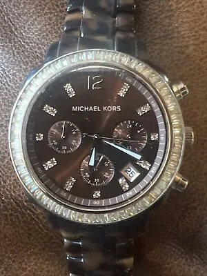 Michael Kors MK-5824 Tortoise Brown Dial Chronograph Watch • $55