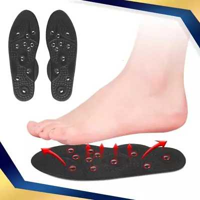 1PAIR Magnetic Massaging Insole |  Reflexology Pain Relief Shoes Inserts Pads • £5.99