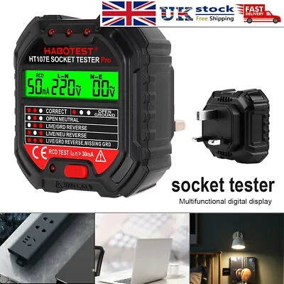 £13.99 • Buy Electric Outlet Tester Socket Circuit Polarity Voltage Tester Detector UK Plug