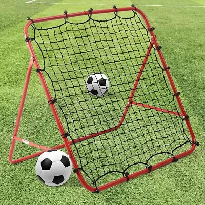 Football Training Net Soccer Kickback Target Goal Rebounder Net For Kids Teach • £19.99