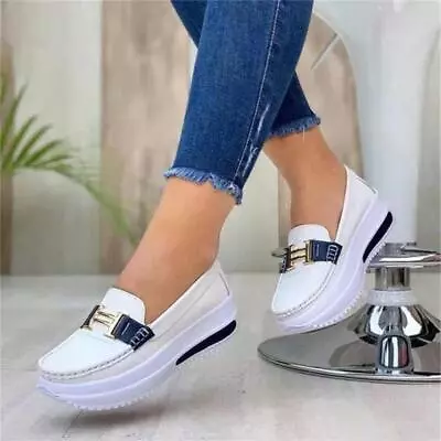 Zapatillas Para Mujer Cã³modas Con Plataforma Zapatos De Deporte Casual • $19.99