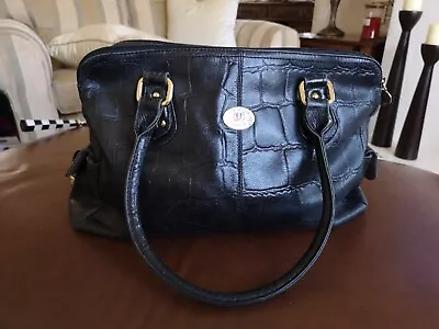 £10 • Buy Jane Shilton Black Leather Shoulder Bag.