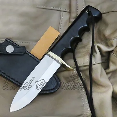 Lom Handmade D2 Steel Black G-10 Micarta Hunting Camping Outdoor Knife W/ Sheath • $89.99