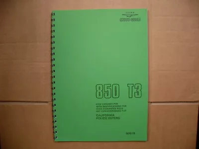 Moto Guzzi 850 T3 And 850 T3 California  Parts Book 1976- 1978 (((see Listing))) • $16.12