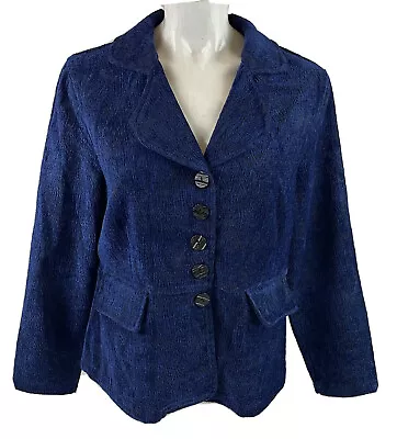 Habitat Jacket Women Small Blazer Jacquard Button Tapestry R3 • $22.95