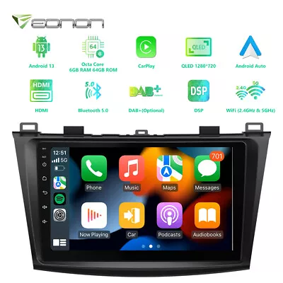 Eonon M3BLA12S 8Core Android 13 6+64 Car Radio GPS CarPlay For Mazda 3 2010-2013 • $428.99