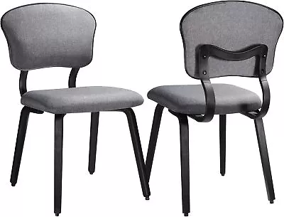 Tatub Dining Chairs Set Of 2 Mid Century Modern Kitchen Chairs Medium Grey  • $148.23