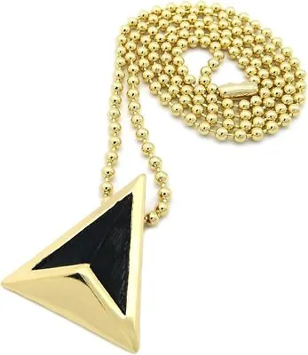 Daft Punk Get Lucky Triangle Bling Pendant & 3mm 27  Ball Chain Hip Hop Necklace • $15.99