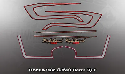 $78.67 • Buy Honda 1982 Cb650 Nighthawk Kit Decals Graphic Like Nos