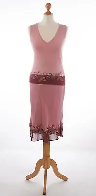 Maria Grachvogel Embellished Skirt With Wool Top Dusky Pink Size S BNWT • £46