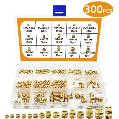 300PCS Brass Nut Set Hex Round Nylock Locknut For M2 M2.5 M3 M4 M5 M6 Screw Bolt • $19.69