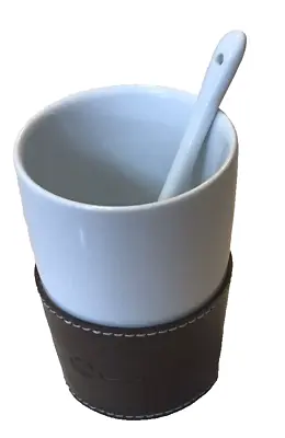 LEXUS Logo Coffee Tea Cup Matching Spoon Leather Sleeve  • $11.50