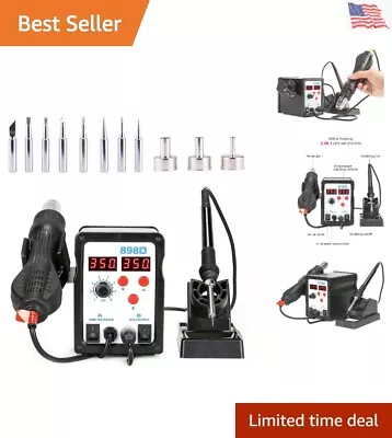 2 In 1 SMD Soldering Iron & Hot Air Rework Station With LED Display 898D Sol... • $97.99