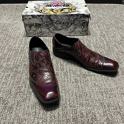 Ed Hardy West Wing Shoes Men’s Square Toe Dress Shoe Size 10 Excellent Condition • $124.99