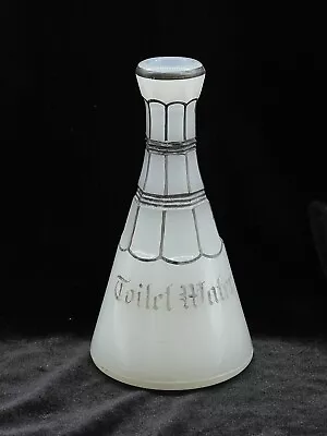 Antique “Toilet Water” Clambroth Glass Apothecary Barber Bottle 7” • $55