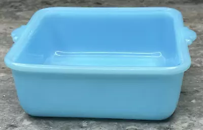 VHTF McKee Chalaine Blue Milk Tab Handled Refrigerator Dish Casserole Bottom • $950