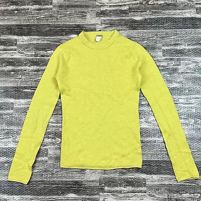 J Crew Sweater Womens Size XS Yellow Lightweight Pullover Cashmere Crewneck • $15