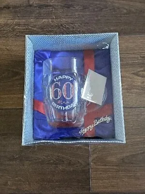 £3.99 • Buy Happy 60th Birthday Pint Glass Tankard Gift