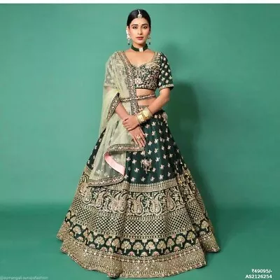 Pakistani Lengha Wedding Wear Indian Party Bridal Lehenga Choli Ethnic Designer • $85.99