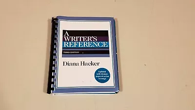 A WRITER'S REFERENCE (3RD EDITION) By DIANA HACKER +DM+ • $9.99