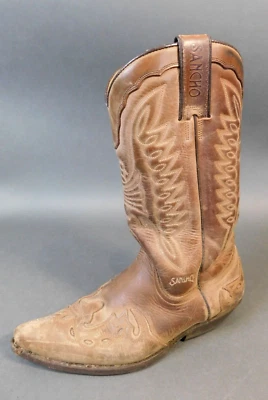 £39.99 • Buy Sancho 5119 Cowboy Boots Rio Grande Ladies EU 39 Leather Made In Spain Taupe AMJ