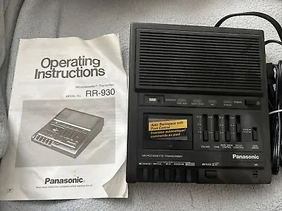 Panasonic RR-930 Desktop Cassette Transcriber / Recorder • $29.99