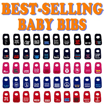 £4.95 • Buy Funny Baby Bib Napkin Dinner Cloth - SUPER VARIOUS DESIGNS BO1