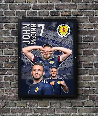 John McGinn Scotland Player Poster Scottish Footballer Football Wall Art A3/A4 • £6.95